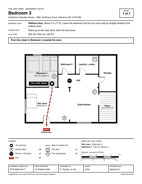 Sheet 7: “You are here” sheet for Bedroom 3